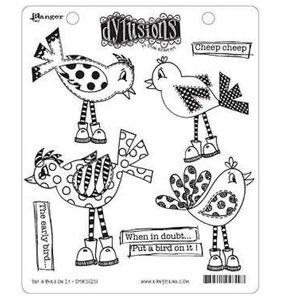 Sellos Dylusions tipo Cling Put A Bird On It