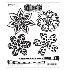 Sellos Dylusions tipo Cling Doodle Blooms