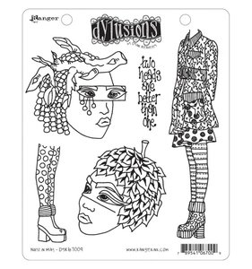 Sellos Dylusions tipo Cling Nuts In May
