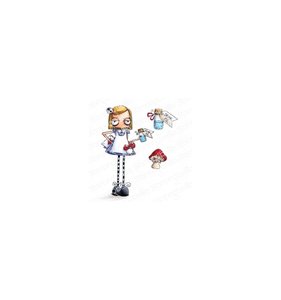 Sello de caucho Stampingbella Alice in Wonderland