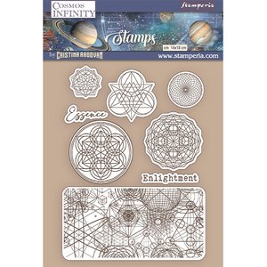 Sellos tipo Cling Stampería Cosmos Infinity símbolos esenciales