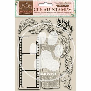 Sellos acrílicos Stampería Create Happiness Journaling hojas y película