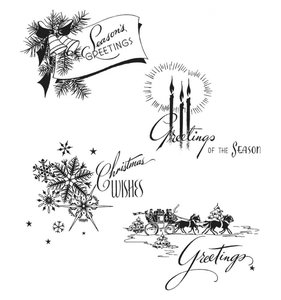 Sellos Cling Tim Holtz Holiday Greetings