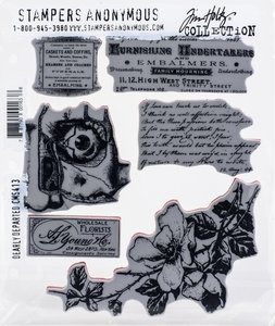 Sellos Cling Tim Holtz Dearly Departed
