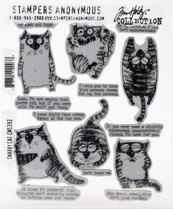 Sellos Cling Tim Holtz Snarky Cat
