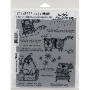 Sellos Cling Tim Holtz Snarky Cat Christmas