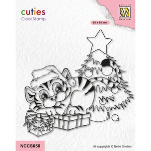 Sellos Nellie Snellen Christmas Cuties Tiger