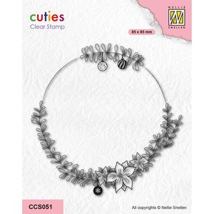 Sellos Nellie Snellen Christmas Cuties Wreath