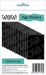 WoW Fab Foilers Hojas de transferencia para Minc Solid Panel 16 pcs