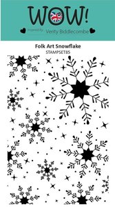 Sellos WoW 6x4&quot; Folk Art Snowflakes
