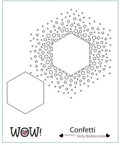 Máscara WoW 6x6" Confetti Hexagon