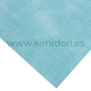 Ecopiel para encuadernar 30x50 cm efecto tela Azul Claro