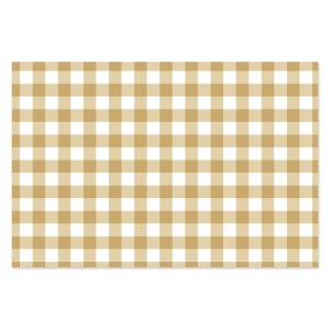 Tela para encuadernar estampada 35x50 cm Vichy ocre Mintopía