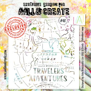 Máscara 6x6" Aall and Create Adventure Map
