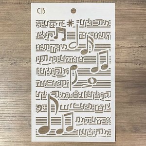 Ciao Bella Texture Stencil 5"x8" Musical Score