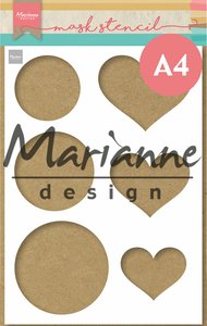 Máscara A4 Marianne Design Circles & Hearts
