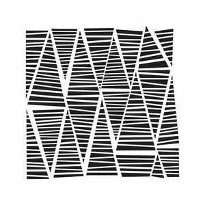 Máscara 6x6" TCW Striped Triangles