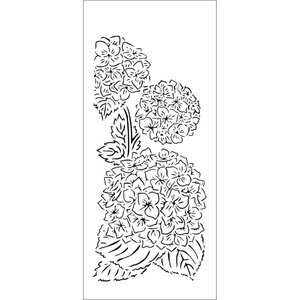 Máscara 4x8" TCW Slimline Stencil Hydrangea Bouquet