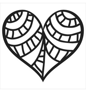 Máscara 4x4" TCW Pattern Heart