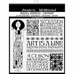 Máscara 18x18 cm Stampería Klimt Collection Art Noveau