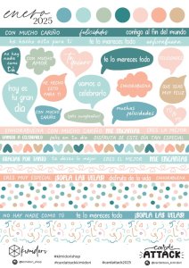 Hoja de cut outs Card Attack Enero 2025