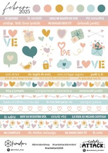 Hoja de cut outs Card Attack Febrero 2025