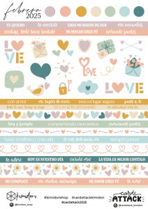 Hoja de cut outs Card Attack Febrero 2025