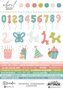 Hoja de cut outs Card Attack Abril 2025