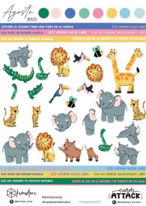 Hoja de cut outs Card Attack Agosto 2025
