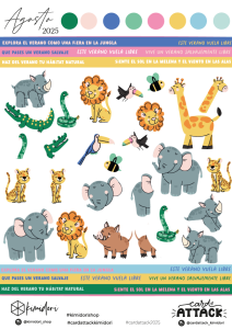 Hoja de cut outs Card Attack Agosto 2025