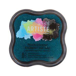 Tinta Artiste Docrafts pad mediano Pearlescent Aqua