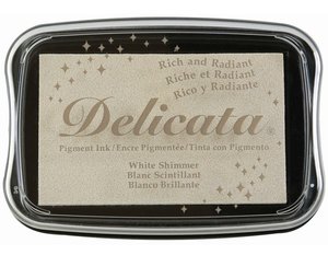 Tinta pad grande Delicata White Shimmer