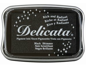 Tinta pad grande Delicata Black Shimmer