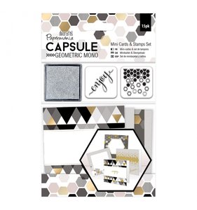 Set tarjetas Capsule Geometric Mono