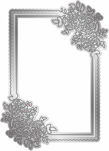 Troquel Crafters Companion Fancy Frame Contemporary Roses
