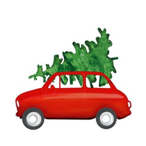Troqueles DP Craft Car with Tree