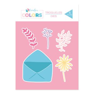 Troquel Kimidori Colors Sobre con flores