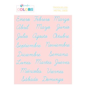 Troquel Semana y Meses Kimidori Colors