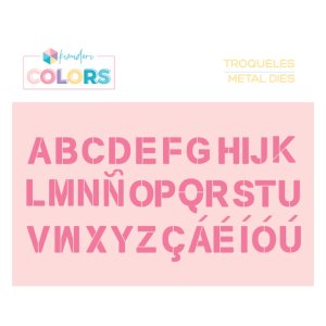 Troquel Alfabeto Stencil Kimidori Colors