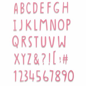 Troqueles Thinlits Sizzix Hand Drawn Alphabet