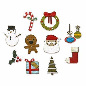 Troqueles Thinlits Sizzix-Tim Holtz Christmas Minis