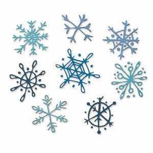 Troqueles Thinlits Sizzix-Tim Holtz Scribbly Snowflakes
