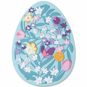 Troqueles Thinlits Sizzix Intricate Floral Easter Egg