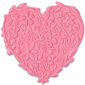Troquel y carpeta de embossing 3D Sizzix Impresslits Floral Heart