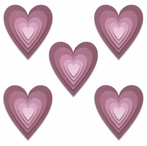 Troqueles Thinlits Sizzix-Tim Holtz Stacked Tiles Hearts