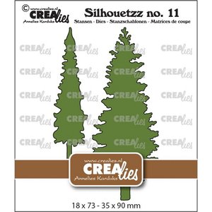 Troqueles Crealies Set Christmas Silhouetzz Trees A