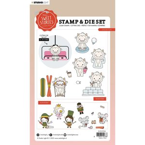 Sellos y Troqueles Studio Light Sweet Stories Christmas Snow fun