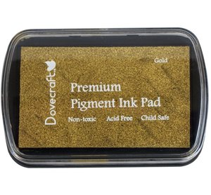 Dovecraft Pigment Ink Pad grande Metallic Gold