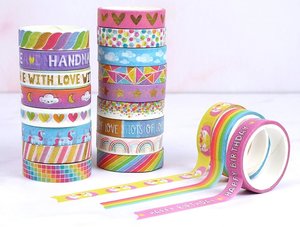 Value Pack Dovecraft Washi Tape Set 20 Rolls Bright