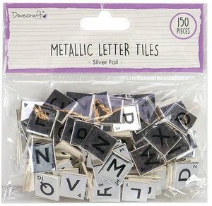 Letras Scrabble Dovecraft Foil Silver 150 pcs